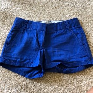 J Crew Royal Blue 3” Chinos Size 00